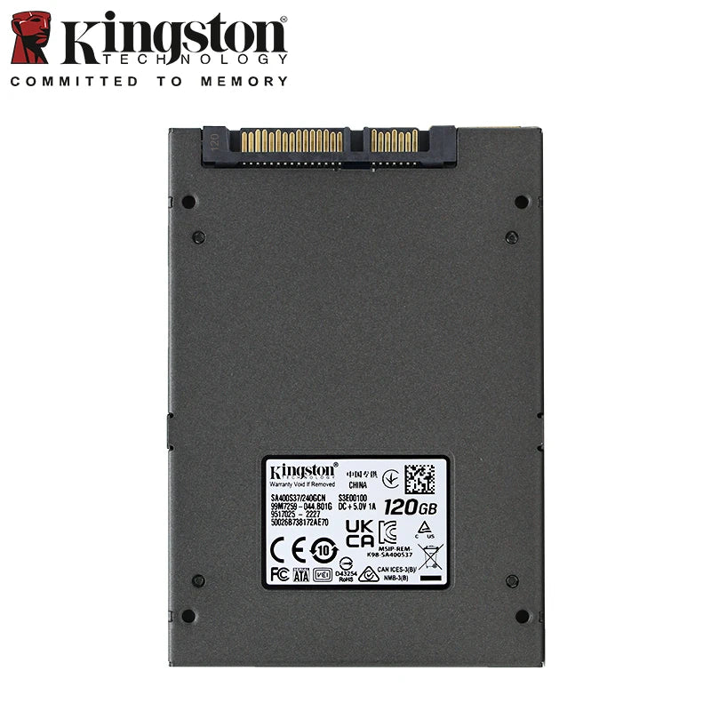 [Kingston SSD] 120GB Kingston A400 Ssd Drive De Estado Sólido Sata 3 2.5 Polegadas Disko Resistente Para Desktop Laptop