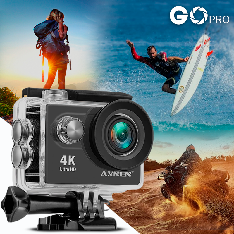 Camera de Ação Profissional Portátil 4K Ultra HD 60FPS - Estilo Go Pro